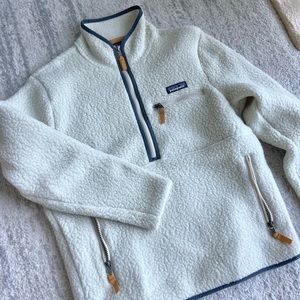 Women's Retro Pile Fleece Marsupial S half zip